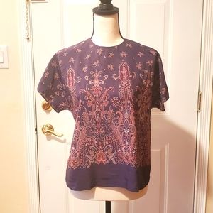 Sylvia Santos Floral Silky Blouse